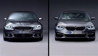 BMW 5 Serisi'nin altıncı ve yedinci kuşağını karşılaştırın