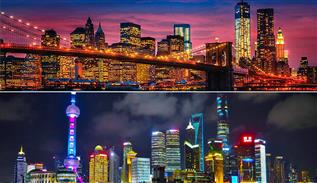 مقایسه شهرهای نیویورک و شانگهای