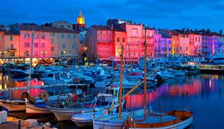 The Saint Tropez and Saint Maxime beaches in France