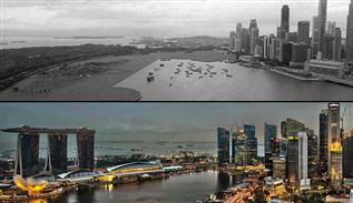 Famous cities over time before and after