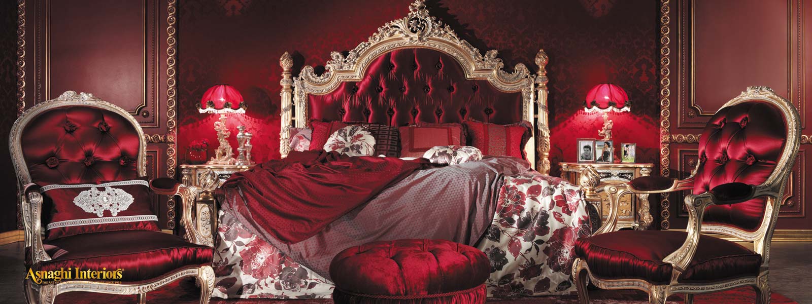 Asnaghi Italian classic bed set